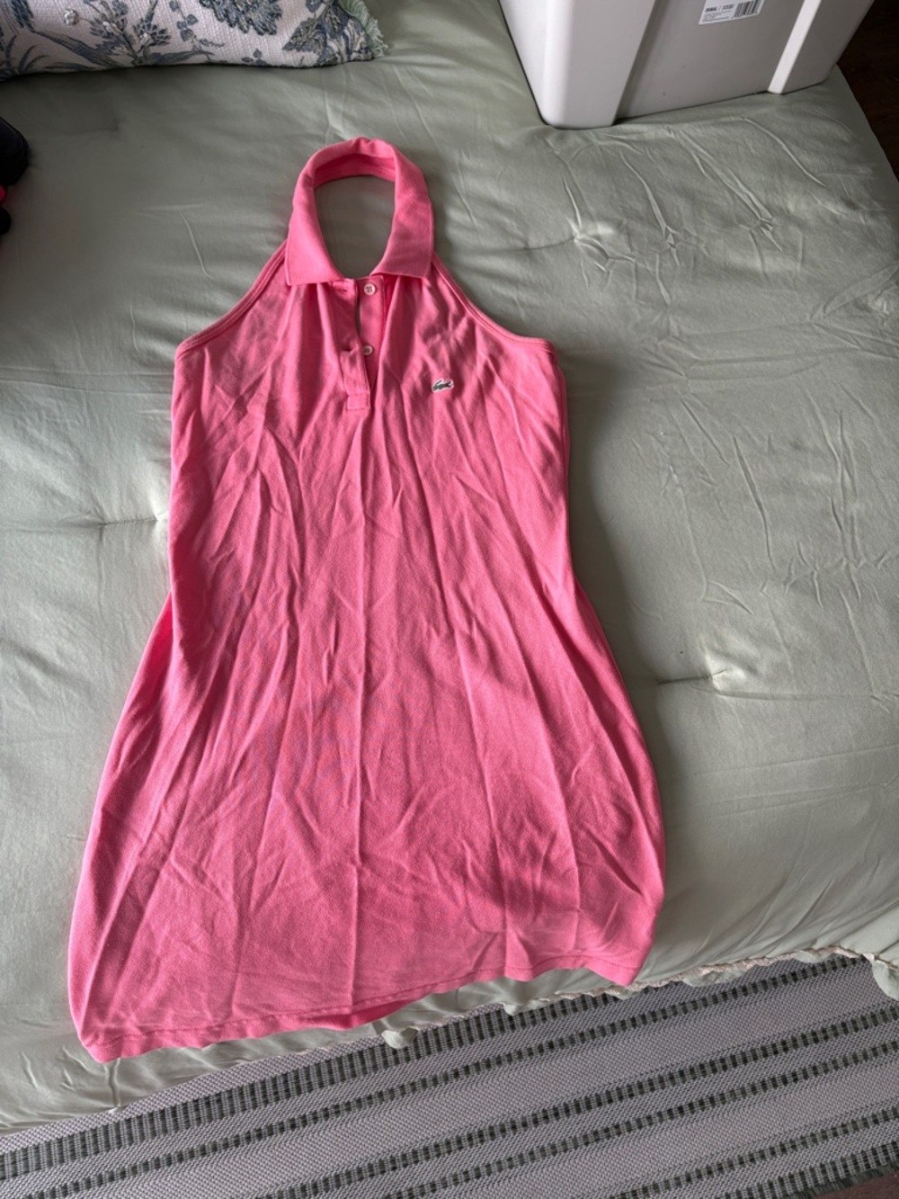 Lacoste Pink Halter Polo Dress